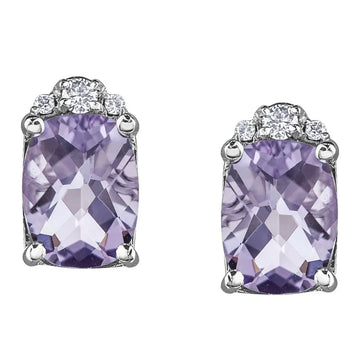 Pink Amethyst Earrings