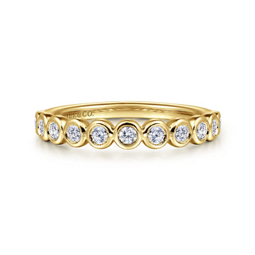 14K Yellow Gold Diamond Anniversary Band