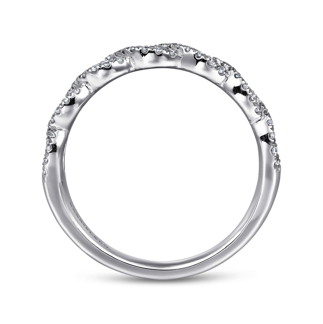 Twisted-14K White Gold Twisted Diamond Anniversary Band