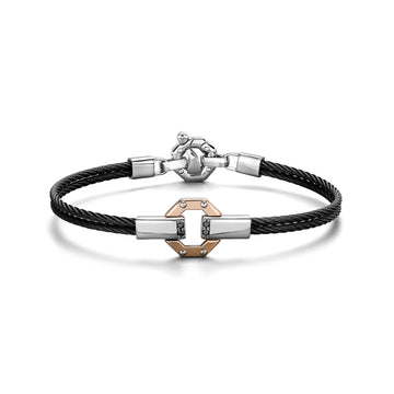 Rose Gold Black Diamond Bracelet