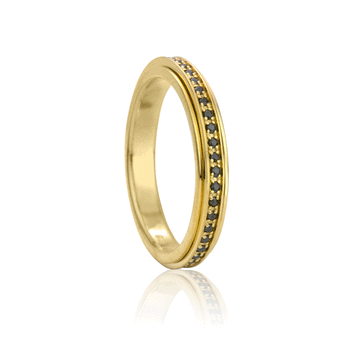 Eclipse YGV: 14 KT Gold Vermeil Meditation Ring