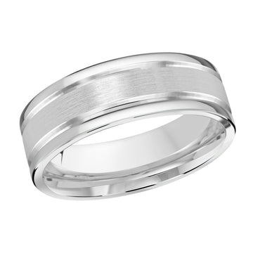 7mm 14k White Gold Wedding Band