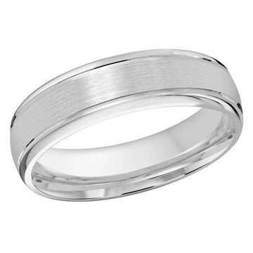 6mm 14k White Gold Wedding Band