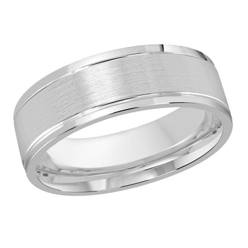 7mm 14k White Gold Wedding Band