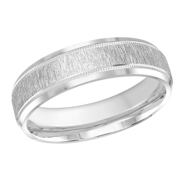 6mm 14k White Gold Wedding Band