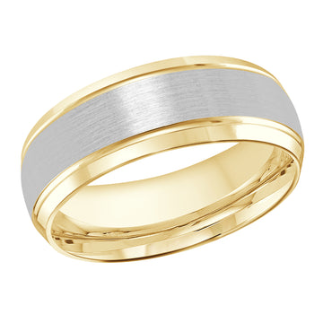 8mm 14k Yellow Gold / White Gold Wedding Band