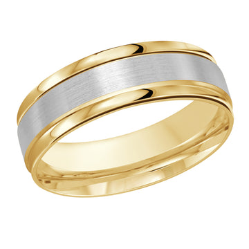 7mm 14k Yellow Gold / White Gold Wedding Band