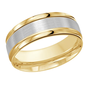 8mm 14k Yellow Gold / White Gold Wedding Band