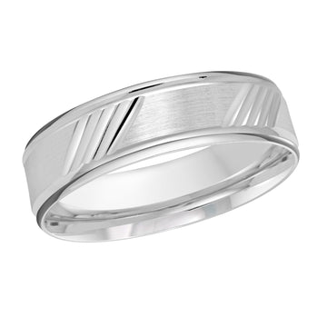 6mm 14k White Gold Wedding Band