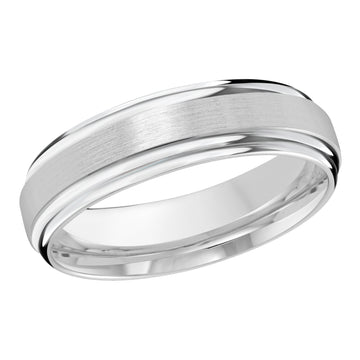 6mm 14k White Gold Wedding Band