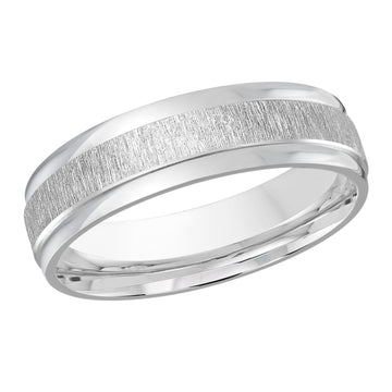 6mm 14k White Gold Wedding Band