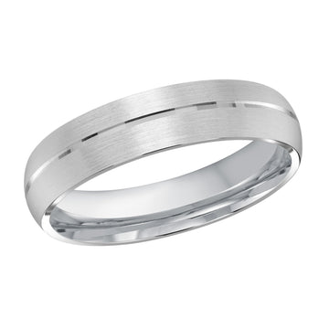 5mm 14k White Gold Wedding Band