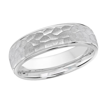 6mm 14k White Gold Wedding Band