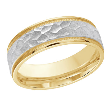 7mm 14k Yellow Gold / White Gold Wedding Band