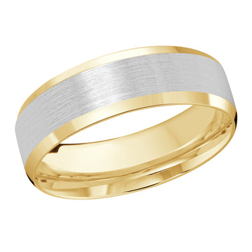 7mm 14k Yellow Gold / White Gold Wedding Band