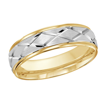 6mm 14k Yellow Gold / White Gold Wedding Band
