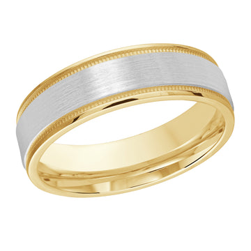 6mm 14k Yellow Gold / White Gold Wedding Band