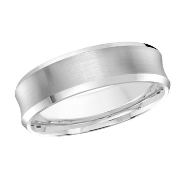 6mm 14k White Gold Wedding Band