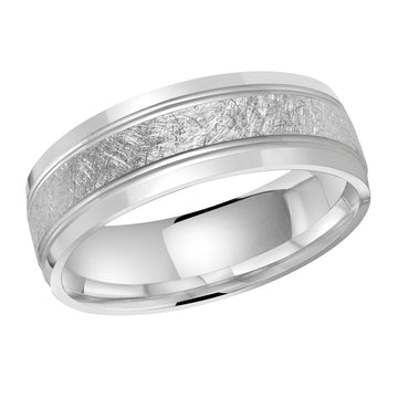 7mm 14k White Gold Wedding Band