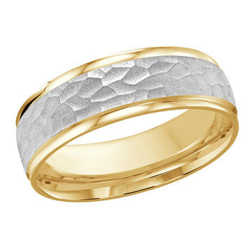 7mm 14k Yellow Gold / White Gold Wedding Band