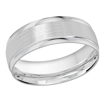 7mm 14k White Gold Wedding Band