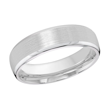 6mm 14k White Gold Wedding Band