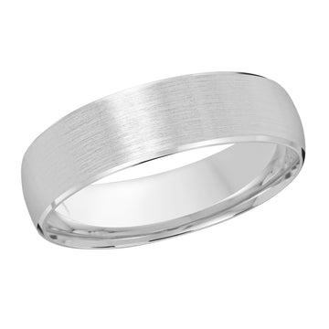 6mm 14k White Gold Wedding Band
