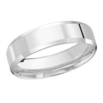 6mm 14k White Gold Wedding Band