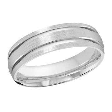 6mm 14k White Gold Wedding Band