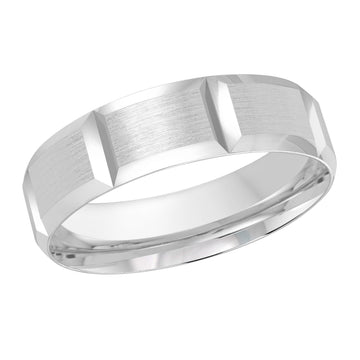 6mm 14k White Gold Wedding Band