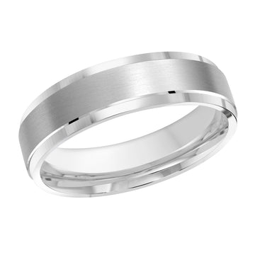 6mm 14k White Gold Wedding Band
