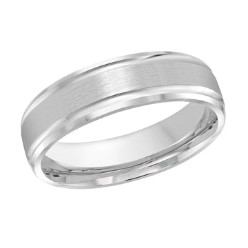 6mm 14k White Gold Wedding Band