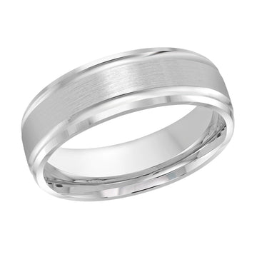 7mm 14k White Gold Wedding Band