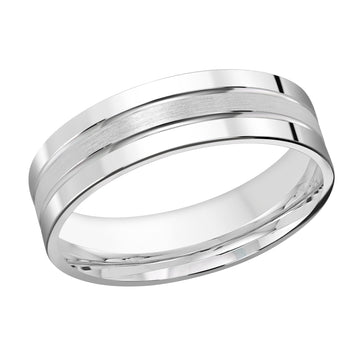 6mm 14k White Gold Wedding Band