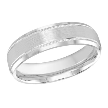 6mm 14k White Gold Wedding Band