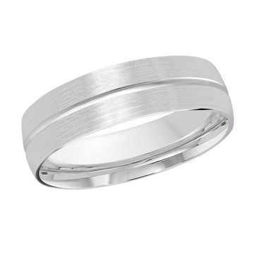 6mm 14k White Gold Wedding Band