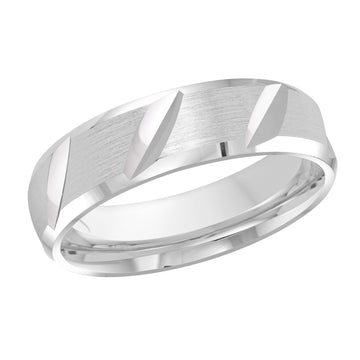 6mm 14k White Gold Wedding Band