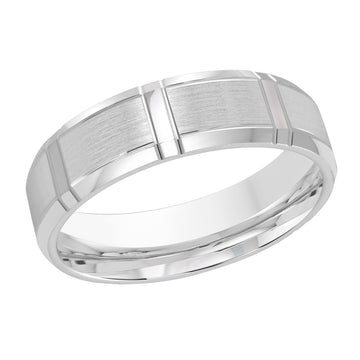 6mm 14k White Gold Wedding Band