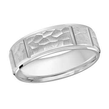 7mm 14k White Gold Wedding Band