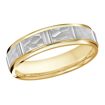 6mm 14k Yellow Gold / White Gold Wedding Band