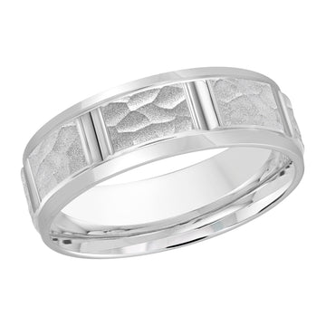 7mm 14k White Gold Wedding Band