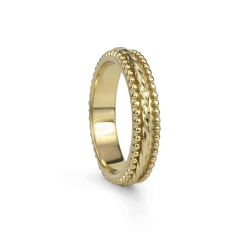 Chakra YGV 14KT Gold Vermeil Meditation Ring