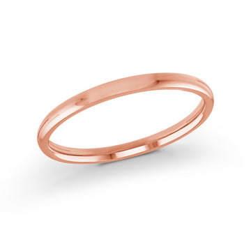 2mm 14k Rose Gold Wedding Band