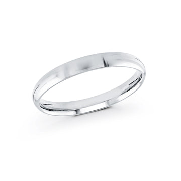 3mm 14k White Gold Wedding Band