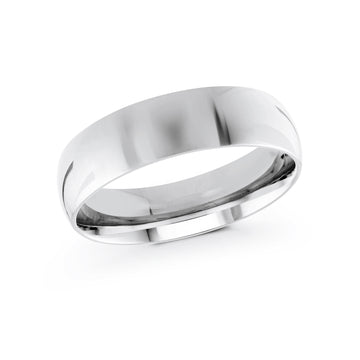 6mm 14k White Gold Wedding Band