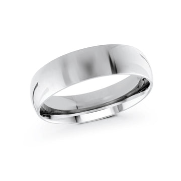 6mm 14k White Gold Wedding Band