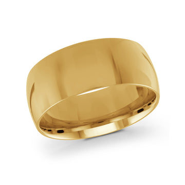9mm 14k Yellow Gold Wedding Band