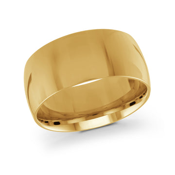 10mm 14k Yellow Gold Wedding Band