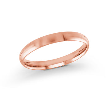 3mm 14k Rose Gold Wedding Band