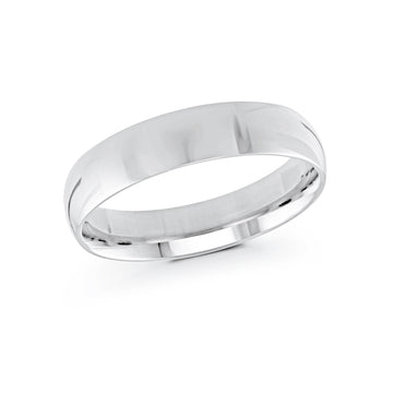5mm 14k White Gold Wedding Band